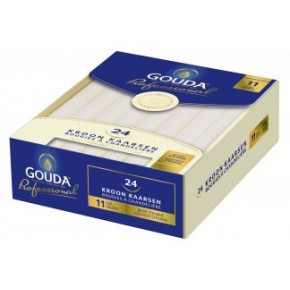 Crown Candles Box 24 x 5 – White