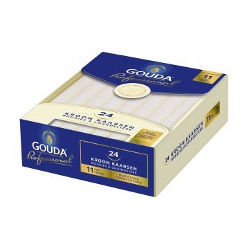 Crown Candles Box 24 x 5 – Ivory